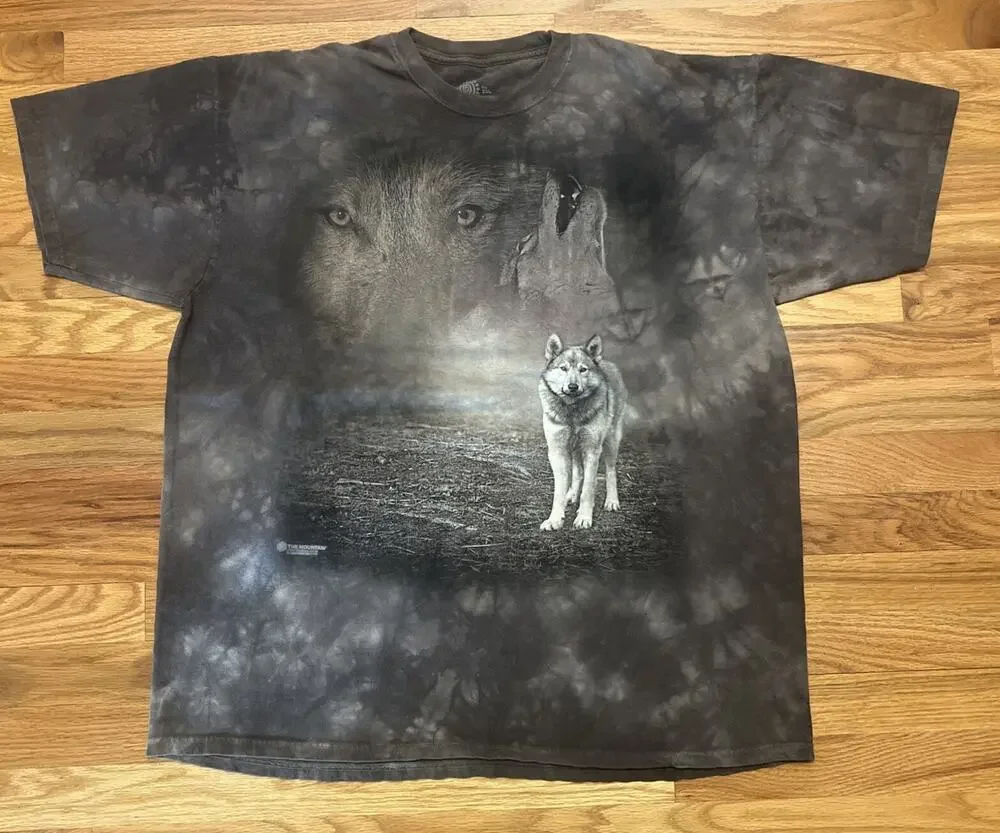 2017 The Mountain Wolf Hollow Gray T Shirt Tie Dye Size XXL 2XL